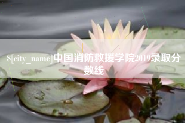 临海中国消防救援学院2019录取分数线