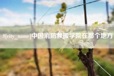 临海中国消防救援学院在那个地方