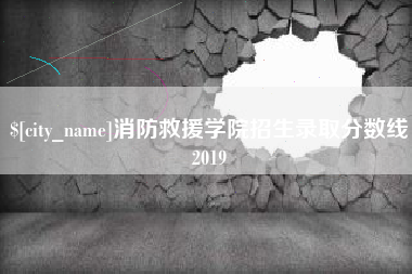 临海消防救援学院招生录取分数线2019