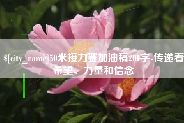 临海50米接力赛加油稿200字-传递着希望、力量和信念