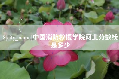 临海中国消防救援学院河北分数线是多少