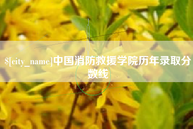 临海中国消防救援学院历年录取分数线