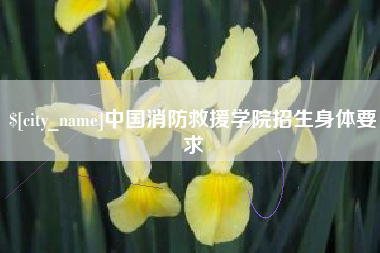临海中国消防救援学院招生身体要求