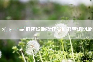 临海消防设施操作员证书查询网址