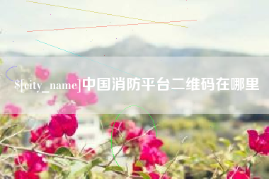临海中国消防平台二维码在哪里