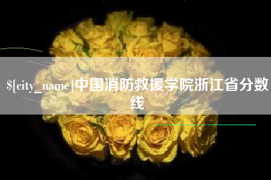 临海中国消防救援学院浙江省分数线