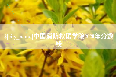 临海中国消防救援学院2020年分数线